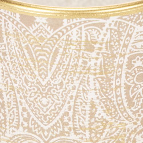 Porta-velas de vidro com estampa paisley, Ø8cm, A9cm, 2 peças | Floristik24.pt