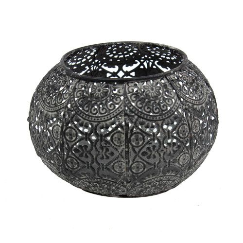 Floristik24 Lanterna oriental cinza Ø10,5cm Alt 7,5cm