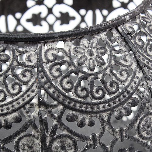 Floristik24 Lanterna oriental cinza Ø10,5cm Alt 7,5cm
