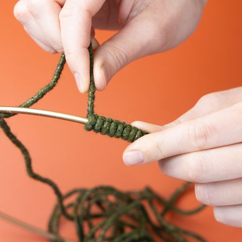 Itens Cordão de lã verde com fio dourado, 5m x 5mm com arame, para decoração e artesanato.