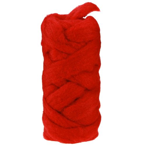 Floristik24 Pavio de lã 10m vermelho escuro