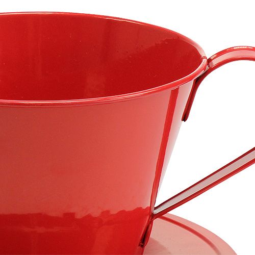 Floristik24 Copo com prato vermelho Ø16cm Alt.11cm