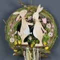 Floristik24 Figura decorativa coelho de madeira 27cm - 31cm 2pcs