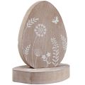Floristik24 Decoração de mesa decoração de madeira ovo de páscoa suporte de ovo de madeira 14,5cm 3 peças