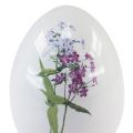 Floristik24 Decoração de ovos de Páscoa em cerâmica com decoração floral 12cm 3 unidades