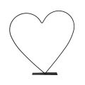 Floristik24 Anel decorativo de laço de metal em forma de coração para ficar em pé W29,5 cm