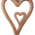 Floristik24 Coração de madeira, corações de madeira natural para pendurar 8 × 11 cm 4 unidades