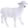 Floristik24 Figura decorativa de ovelhas decoração de mesa branca de Páscoa flocada 30×28cm