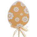 Floristik24 Decoração de ovo de Páscoa, plugue de flores Madeira de Páscoa, plugue de Páscoa 31,5 cm 12 unidades