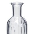 Floristik24 Vaso para garrafa vaso de vidro vaso alto transparente Ø7,5cm Alt.19,5cm