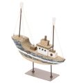 Floristik24 Decoração de navio, estilo marítimo, madeira com suporte, 20 cm