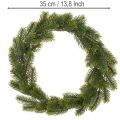 Guirlanda artificial de pinheiro verde para decoração de porta, 35 cm | Floristik24.pt
