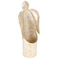 Floristik24 Castiçal em forma de anjo dourado para decoração festiva, 27 cm