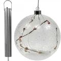 Bola de Natal LED corrente de luz de vidro corações Ø15cm