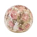 Floristik24 Bola de cerâmica com rosas em faiança decorativa de cerâmica Ø9,5cm