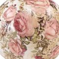 Floristik24 Bola de cerâmica com motivo rosa faiança decorativa de cerâmica 12cm