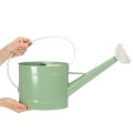 Regador decorativo de metal, estilo retrô verde pastel com detalhes em branco, para uso em jardim, varanda e ambientes internos, 52,5 x 15 x 30 cm | Floristik24.pt