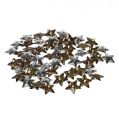 Floristik24 Estrelas de acrílico espalhado Ø1,5cm ouro 100g