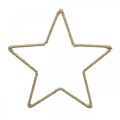 Decoração do advento, estrela de decoração de natal, juta estrela de decoração W24.5cm 5pcs