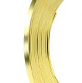 Floristik24 Arame plano de alumínio ouro 5mm 10m