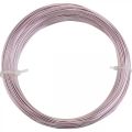 Floristik24 Fio de alumínio Ø1mm fio decorativo rosa redondo 120g