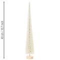 Árvore de Natal decorativa com base de madeira para decoração de inverno, 40 cm, 3 peças | Floristik24.pt