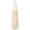 Conjunto de 3 estatuetas decorativas de gnomos, em cerâmica clara, estilo escandinavo, 18 cm. | Floristik24.pt