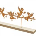 Floristik24 Decoração de mesa Natal anjo suporte de metal grelha 50 × 17cm