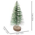 Mini árvores de Natal artificiais para decoração de mesa, cobertas de neve, 6 cm, 12 peças. | Floristik24.pt