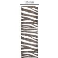 Fita para presentes com estampa de zebra, 25 mm de largura, 20 m de comprimento. | Floristik24.pt
