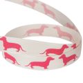 Fita decorativa com estampa de dachshund, fita para presente, 15 mm de largura, 18 m de comprimento. | Floristik24.pt