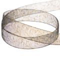 Fita decorativa, fita de organza transparente para decoração de mesa, 15 mm de largura, 20 m de comprimento. | Floristik24.pt