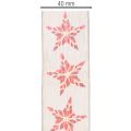 Fita decorativa com estrelas vermelhas, 40 mm de largura, 15 m de comprimento. | Floristik24.pt