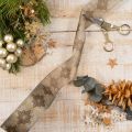 Fita decorativa com estrelas, fita para presentes com borda dimensionalmente estável, 40 mm de largura, 20 m de comprimento. | Floristik24.pt