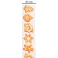 Fita decorativa com figuras de biscoito de gengibre. Fita festiva para presentes de Natal. 25 mm x 18 m. | Floristik24.pt