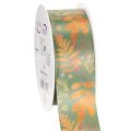 Floristik24 Fita decorativa com motivo de folha, decoração de outono, 40 mm x 15 m