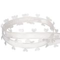 Fita decorativa branca com corações para ideias criativas de artesanato, 20 mm x 15 m | Floristik24.pt