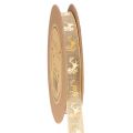 Floristik24 Fita decorativa com desenho de veado, fita natalina, 15 mm x 15 m