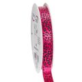 Floristik24 Fita decorativa com estampa de leopardo, rosa, 15 mm x 18 m