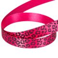 Fita decorativa com estampa de leopardo, rosa, 15 mm x 18 m | Floristik24.pt