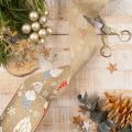 Fita decorativa com gnomos de Natal em fita de juta, motivo de inverno, 60 mm x 10 m | Floristik24.pt