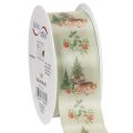 Floristik24 Fita decorativa com motivo de veado, floresta e flores, 40 mm x 15 m