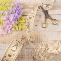 Fita decorativa com gnomos e corações para presentes e artesanato, 40 mm x 15 m | Floristik24.pt