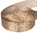Fita de presente com estampa de leopardo para decoração criativa e arranjos florais, 25 mm x 20 m | Floristik24.pt