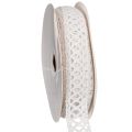 Floristik24 Fita de renda decorativa, algodão, para design criativo, 18mm, 10m