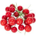 Mini enfeites de Natal artificiais em formato de frutinhas vermelhas para decoração floral, 2 cm, 48 peças | Floristik24.pt