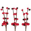 Floristik24 Ramo artificial com frutos vermelhos, 15 cm, 6 peças