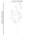 Ramo artificial de frutos silvestres brancos, material para decoração/artesanato, 52 cm | Floristik24.pt