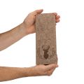 Porta-talheres com estampa de veado, feito de feltro, 26 cm, 4 peças | Floristik24.pt