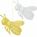 Floristik24 Figura de abelha de madeira, decoração de primavera, abelha para desligar, inseto decorativo 6pcs